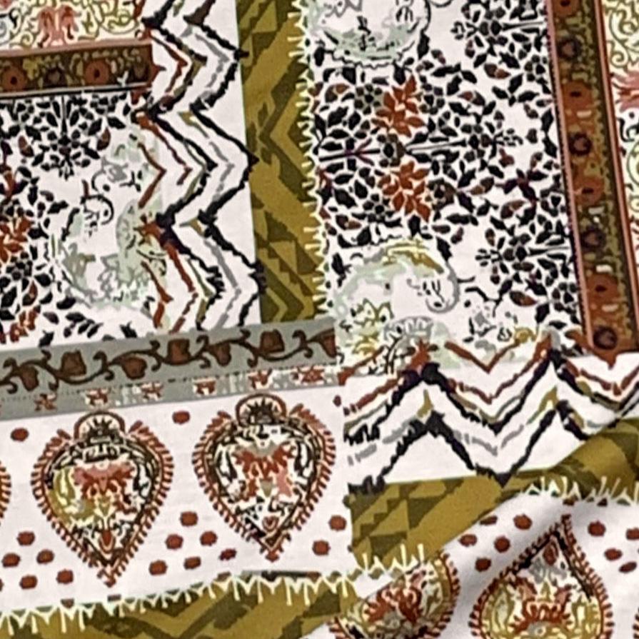 Round Neck Bohemian Style 3D Printed T-shirt for Summer Round Neck Short Sleeved Casual Women's T-shirts