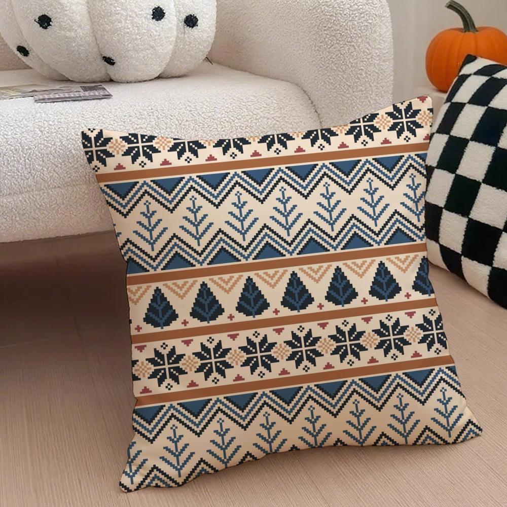 Style Exotic Moroccan Cushion Cover Throw Pillow Cover Hidden Button Durable Polyester Chair Cushion