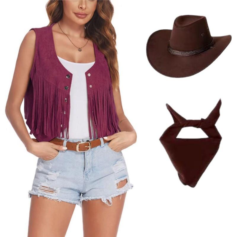 Womens Lightweight Layering Vest With Fringe Detail Boho Chic Outdoor Camping Style 2026