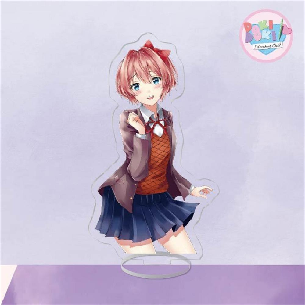 Japan Anime Doki Doki Acrylic Stand Model Hot Figure Cosplay Plate Holder Topper Birthday Fans Christmas Desk Decor Plate Gift