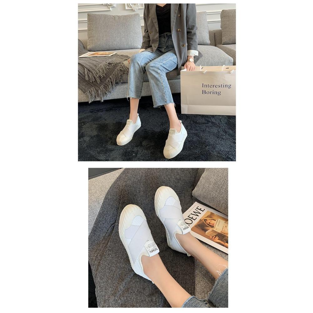 White Women's Casual Flat Shoes