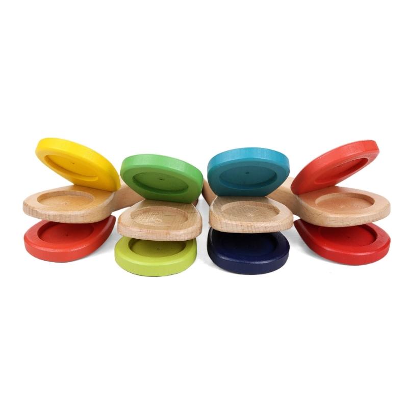 Wooden Orff Clapper for Children with Smooth Surfaces Solid Wood Safe Play Toy for Rhythm Learning and Early Education