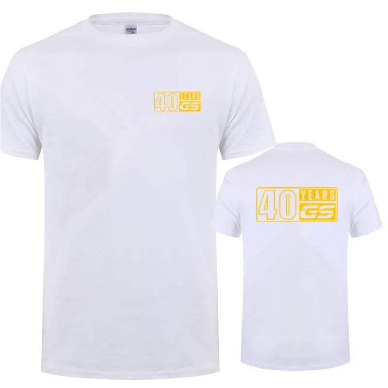 2024 Summer New Hot 40 Letter Printed Round Neck Pure Cotton Loose Men's T-shirt Punk Street Motorcycle Cool Clothing