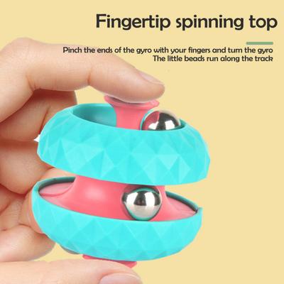 Kreisel mit Trackball Stress Angstabbau Hand-Auge-Koordination Tragbarer Reise-Drehkreisel Fingerspitzen-Gyroskop Fidget-Spielzeug