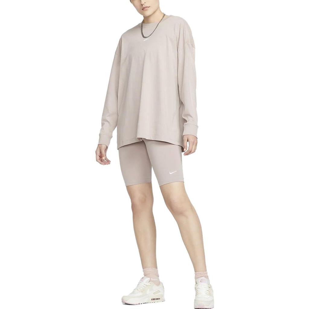 New Nike Fitness Shorts Women's Taupe CZ8527-272