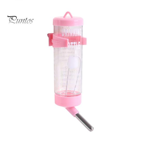 

125/500 мл бутылка для воды для хомяка со шкалой, герметичный питьевой фонтанчик, подвесной диспенсер, автоматическая подача 125ml розовый
