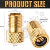 Golden Bicycle Valve Adapter Copper Bike Tire Valve Adapter Bicycle Pump Adapter