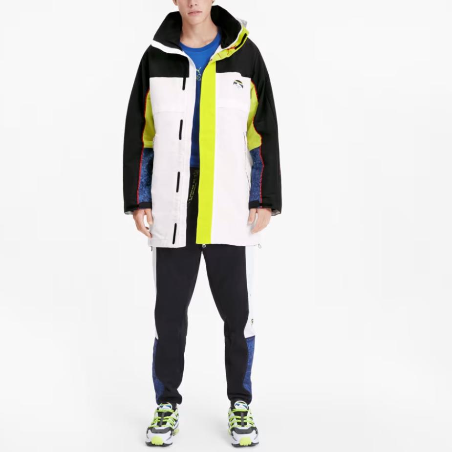 PUMA Color Block Hooded Zip Jacket Men jackets White 595419-02