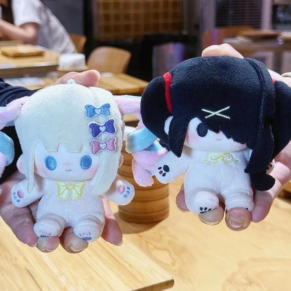 Anime NEEDY GIRL OVERDOSE Rain Ame Cosplay Keychain Kawaii Girl Plush Cotton Doll Backpack Pendant Keyring Accessories