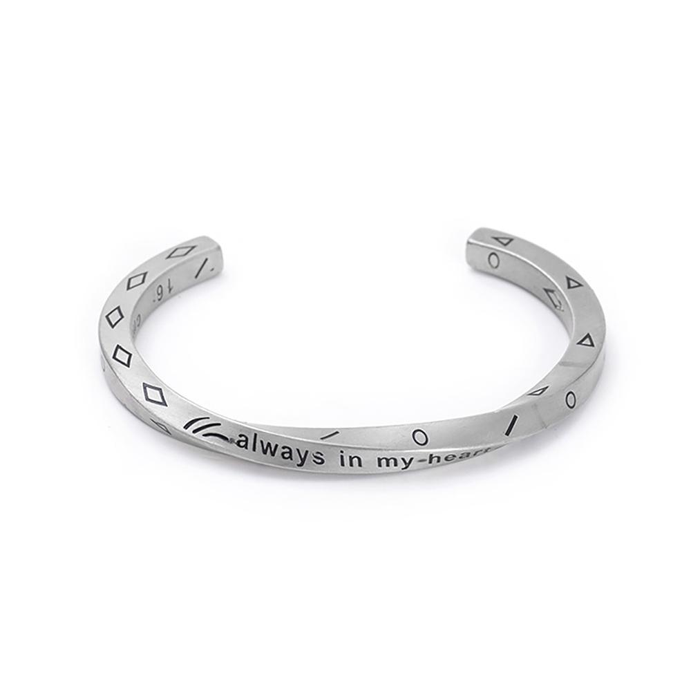 Unique New Mens Nordic Viking Twist Cuff Bangles Stainless Steel Fashion Viking Letter Bracelet Party Jewelry Gifts Adjustable