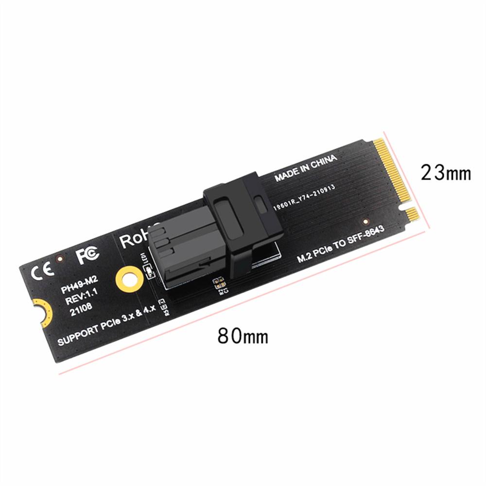 M.2 Nvme Ngff M-Key Pcie 4.0 To Sff8643 U.2 Transfer Ssd Adapter Card