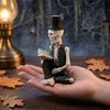 Figure Reading Book Ornament for Halloween House Decor and Photo Prop