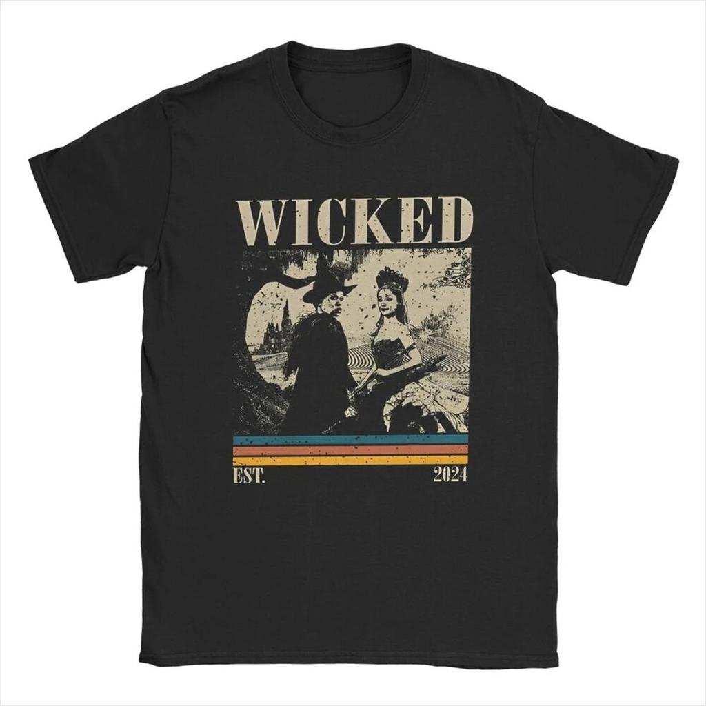 Mode Böse Glinda Tonale Pose T-Shirts Herren O-Ausschnitt Reine Baumwolle T-Shirts Magischer Film Kurzarm T-Shirt Geschenk Kleidung weich