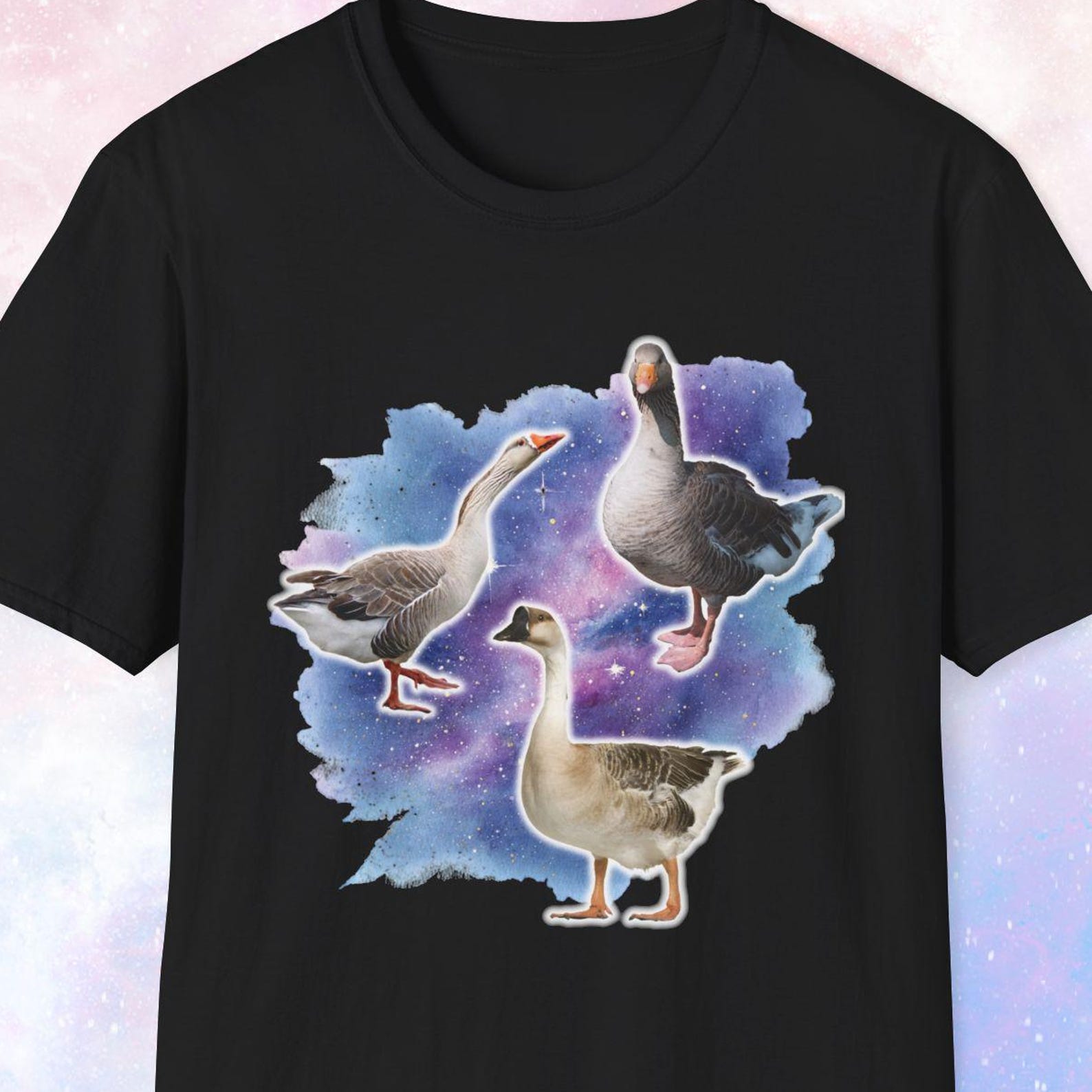 Space Goose Shirt, Gift for Goose Owner, Cute Goose Print, Funny Goose Tshirt, Goose Gift, Weird Shirt, Retro Vintage Shirt 2XL