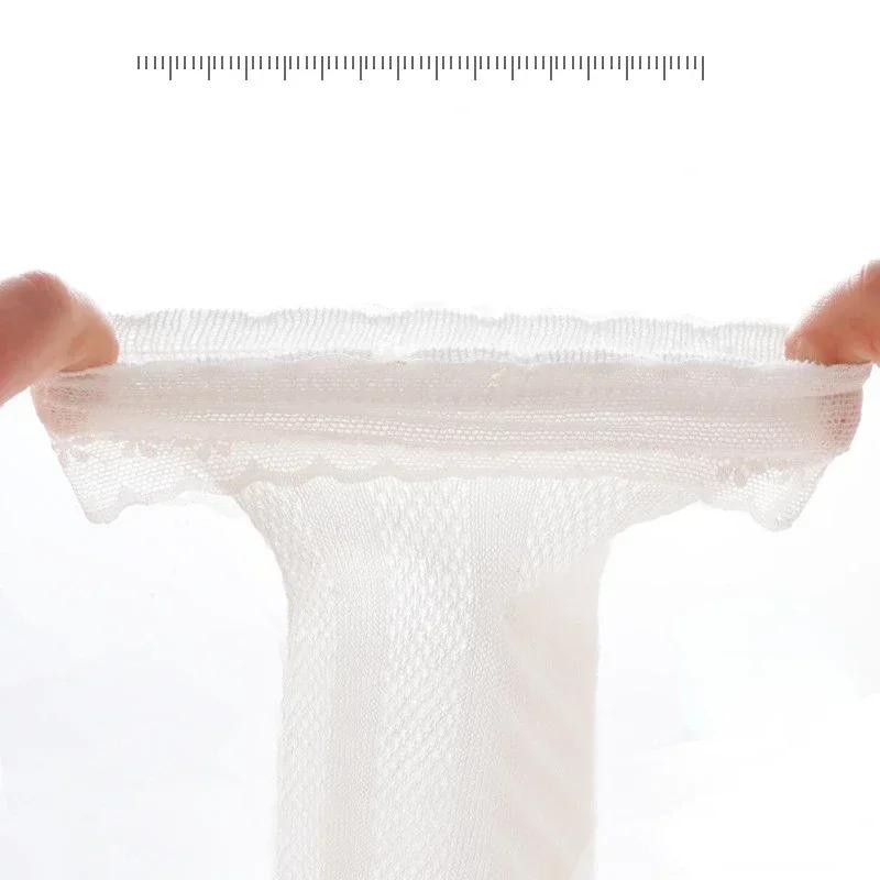 Korean Baby Ruffle Socks Solid Color Cotton Breathable Mesh Socks for Baby Girls Newborn Infant Toddler Kids Socks 0-8years Old