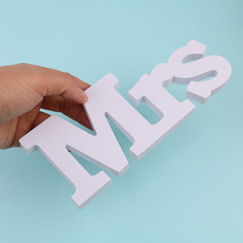 Wedding Birthday Party Decoration White Letters Mr & Mrs Wedding Creative Sign