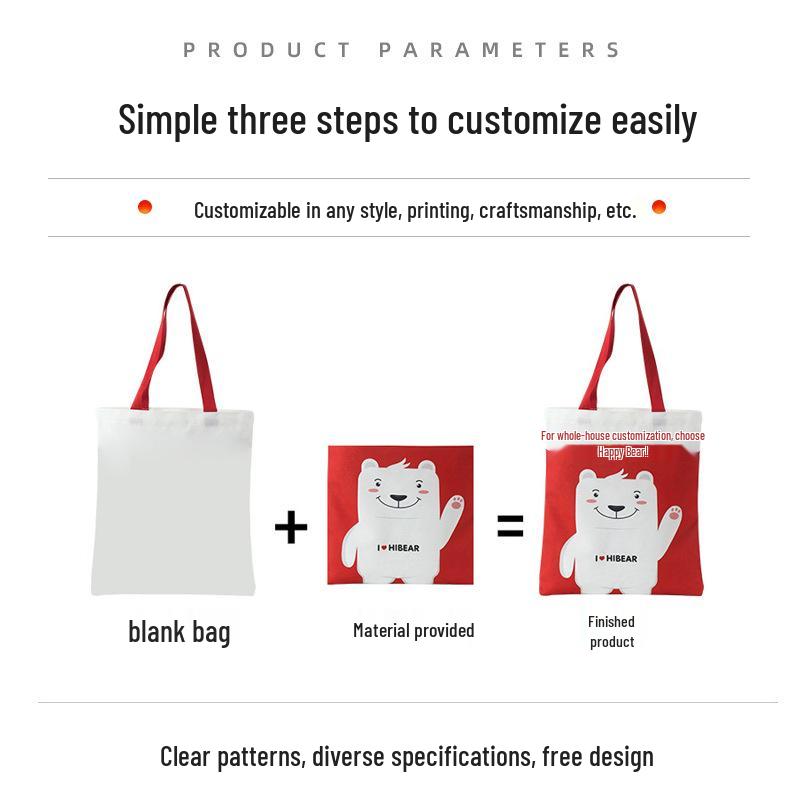 Custom Eco-Friendly Canvas Tote Bag with Logo - Perfect for DIY and Urgent Orders