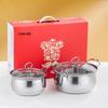 Lechengyu 410 Stainless Steel 2-Piece Pot Set