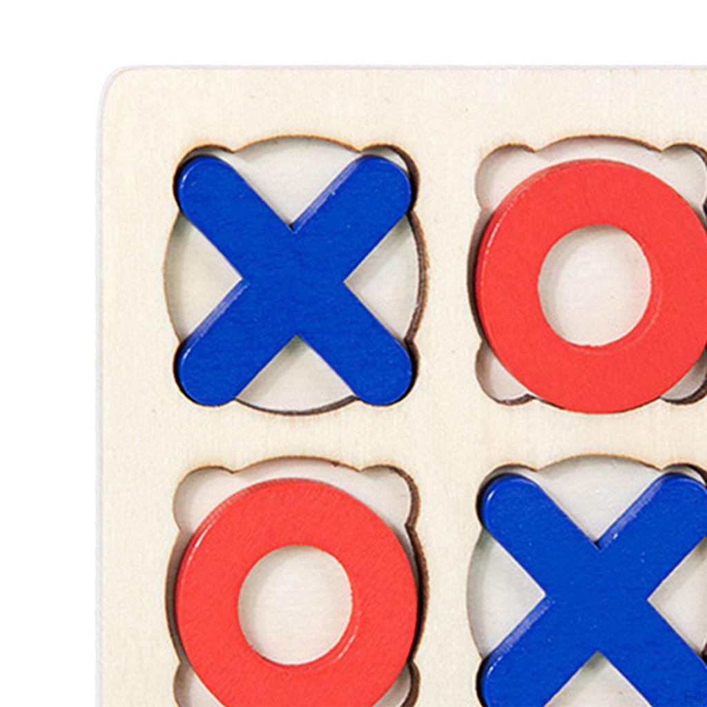14,7*14,7 cm Trä Luffarschack Spel Pedagogiska Leksaker XO Bordleksak
