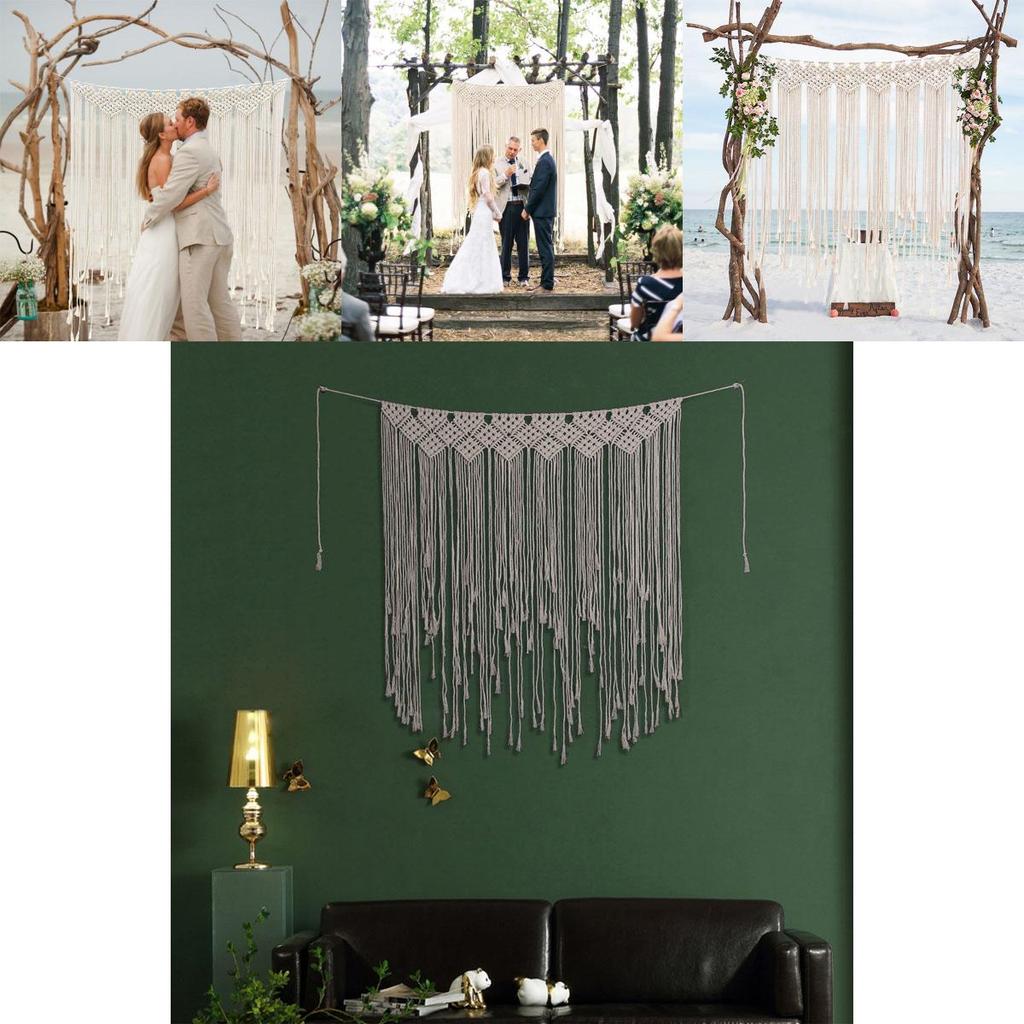 Ohromující makramé pozadí závěsné boho svatební závěsné pro elegantní domácí dekoraci
