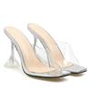 European and American Fish Mouth High Heel Slippers for Women 2024 New Type External Wear Transparent Belt High Heel Slippers