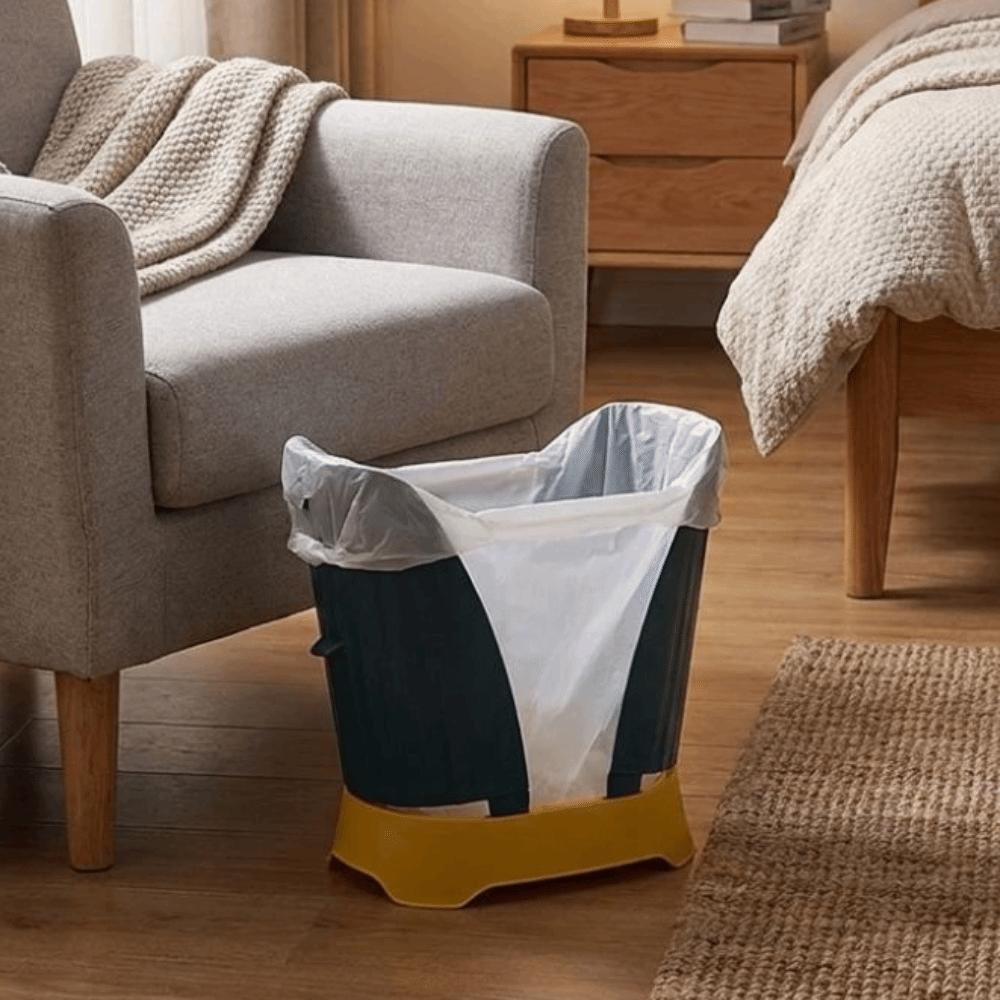 Space Saving Adjustable Garbage Bin Plastic Collapsible Waste Basket Garbage Bag Holder Bathroom