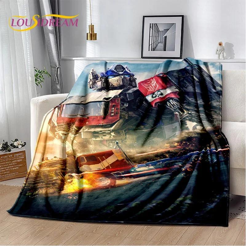 Cartoon T-Transformers Autobots Soft Flannel Blanket for Beds Bedroom Sofa Picnic,Throw Blanket for Cover Outdoor Leisure Gift