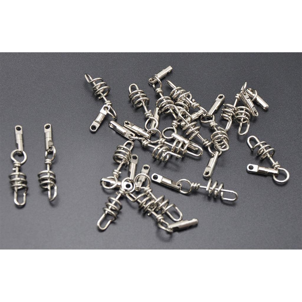 Moschettoni Rapidi in Acciaio Inossidabile Potenza Velocità ??Anelli passanti girevoli per canne da pesca in mare, connettore per filo per esche, accessorio