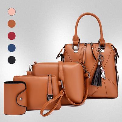 Einfarbige Fransen-Schultertasche mit großem Fassungsvermögen, beliebte Mode, tragbare Umhängetasche, Patchwork-Tasche