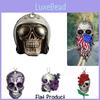 Acrylic Flat Car Interior Hanging Ornament Rose Skull Halloween Decoration Party