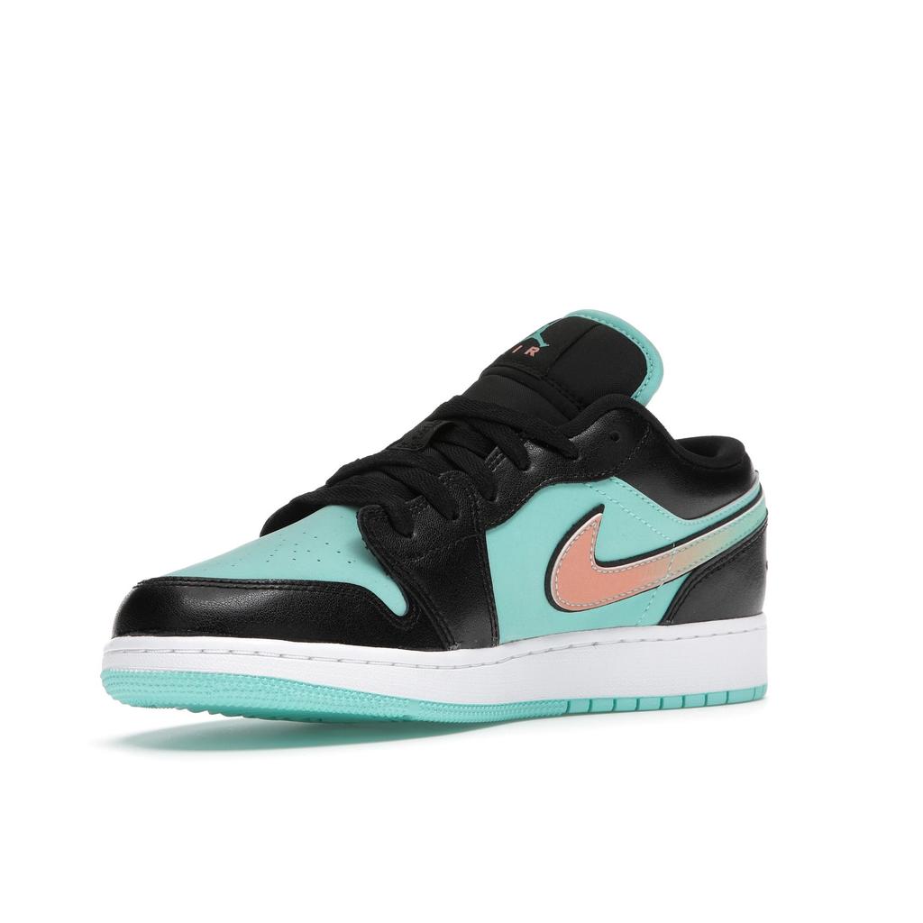 Air Jordan 1 Low SE GS Tropical Twist Kinder-Sneaker Türkis Schwarz CV9844-301