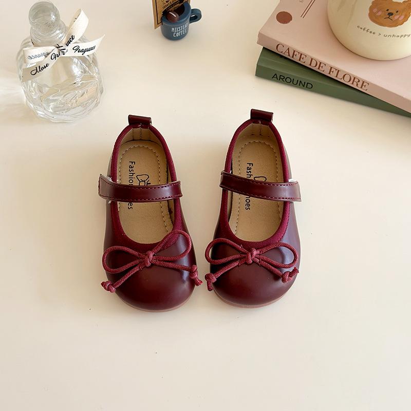 

Девочки Корейская версия туфли-лодочки из маленькой кожи 2025 весна и осень новые детские детские туфли Мэри Джейн принцессы одинарные туфли 25 красный