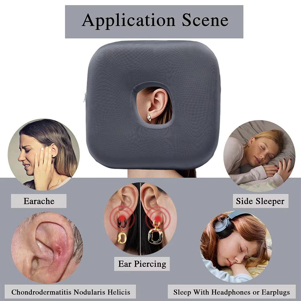 Slow Rebound Ear Guard Pillow Foam Ear Hole Donut Pillow Side Sleeper Pillow  Side Sleepers