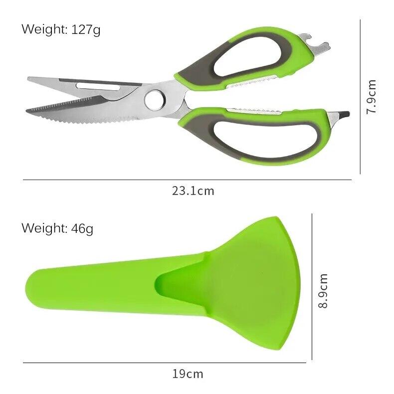 Kitchen Shears Heavy Duty Kitchen Scissors With Cover For Meat Vegetables BBQ Kitchen Accessories Cooking Tools