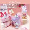 Jinnew Creative Scruffy Unicorn Plush Cartoon Pendant With Sequins For Girl