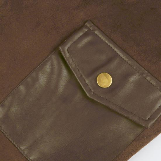 Male Jacket Turn-down Collar Pockets Polyester Zipper Closure Winter Coat for Outdoor