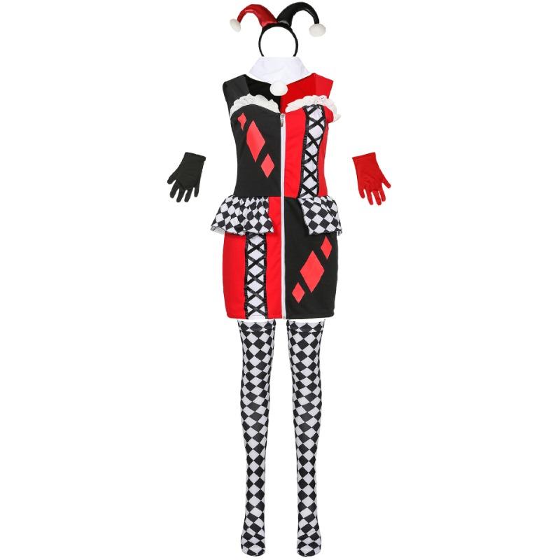 M-XL Halloween costume circus clown show uniform suit cosplay masquerade costume