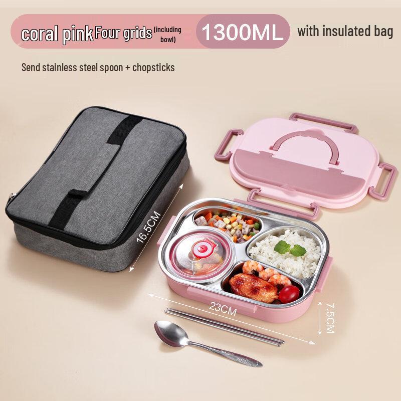 Lijia 304 Stainless Steel Divided Lunch Box Set