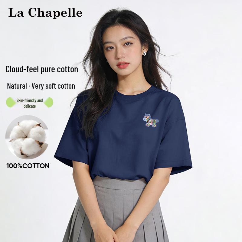 

La Chapelle Women s Rainbow Pony Print Cotton T-Shirt 2XL