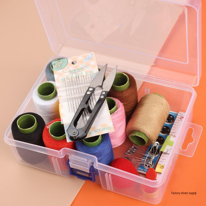 Portable Hand-Sewing Kit with Sturdy Needle and Thread Storage Box