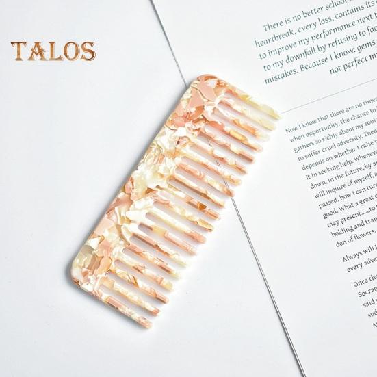 Cellulose Acetate Hair Comb Wide Teeth Anti-static Scalp Massage Pocket Comb Marbling Men Women Wet Dry Short Long Curly Hair Detangling Comb