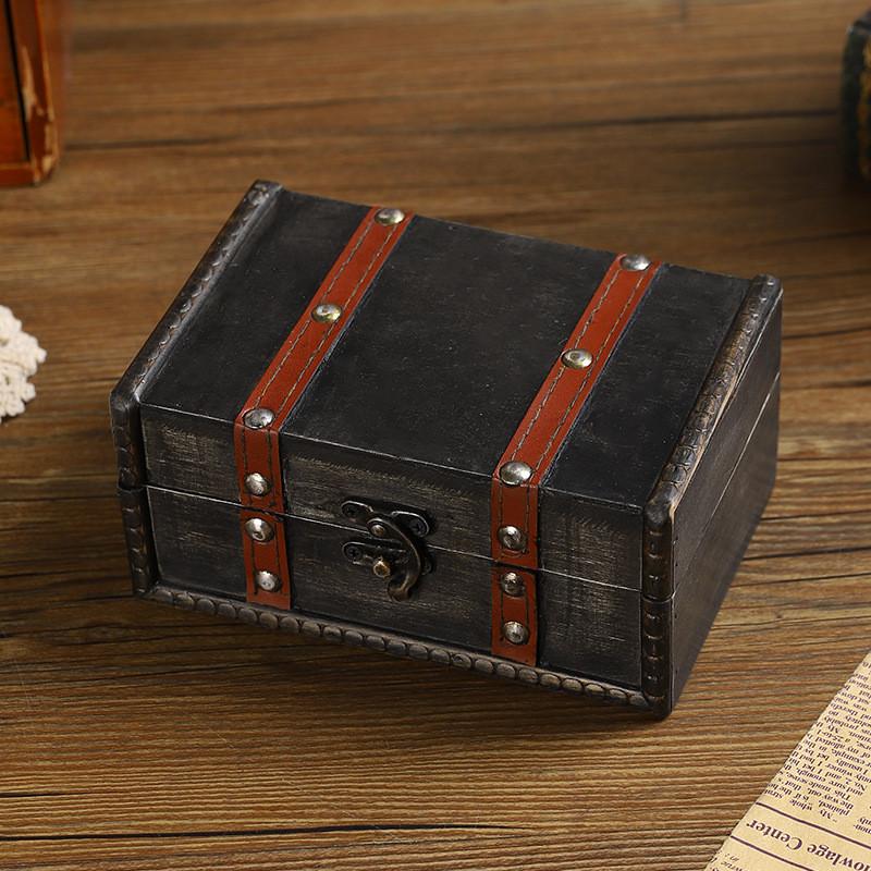 Storage Wooden Retro Box For Jewelry And Accessories With Classic Gift Design