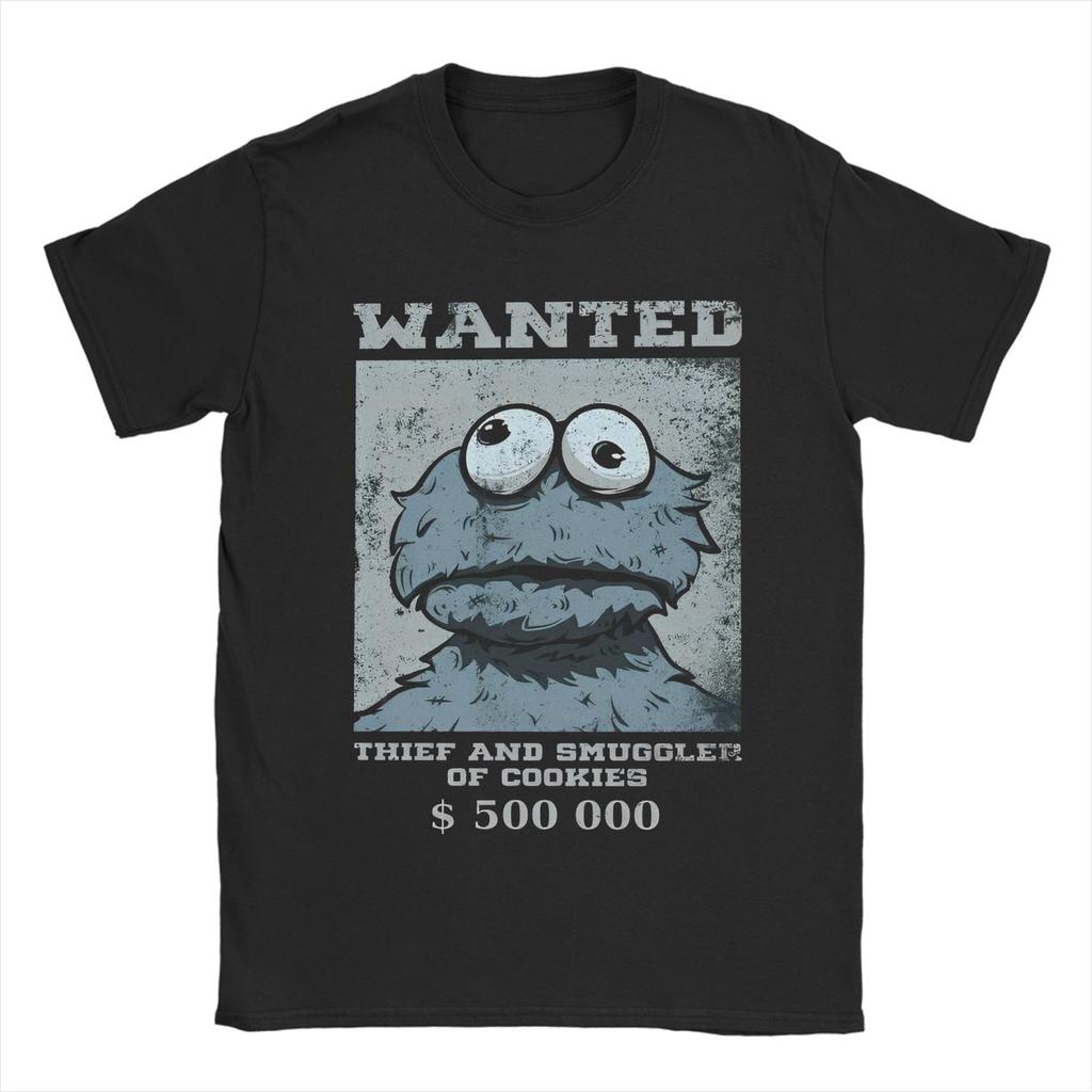 Sesames Streets Elmo T Shirt Unisex Womens Cotton Humor TShirts Round Collar Oscar Tees Short Sleeve Clothing 4XL 5XL