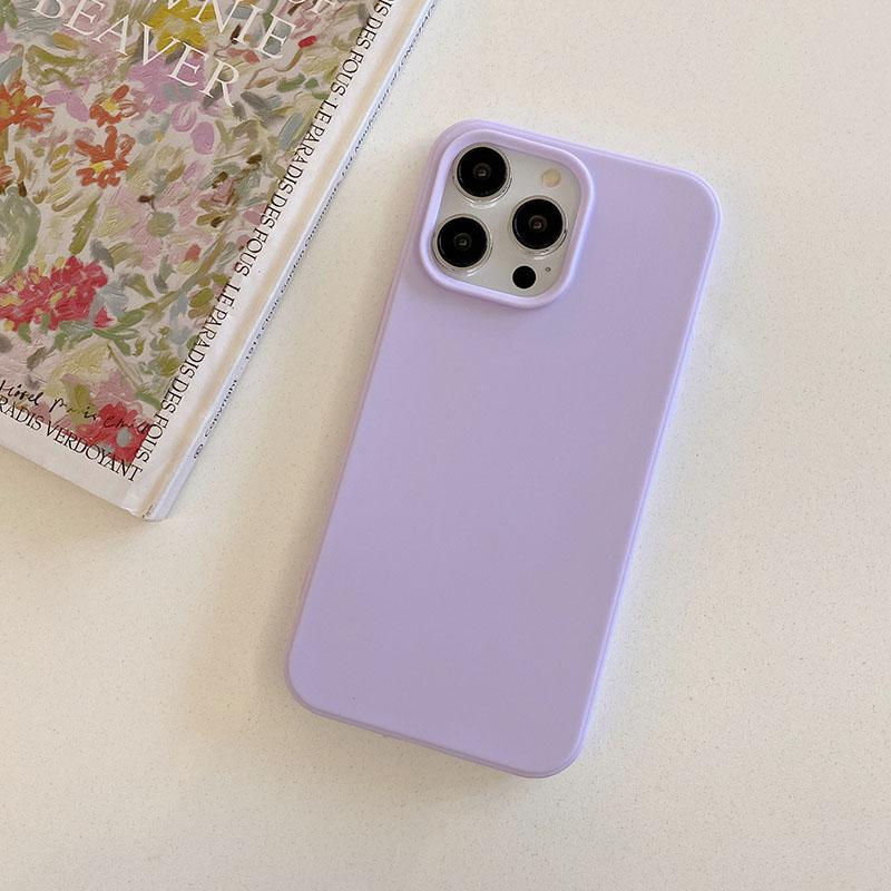 Luxury Frosted Soft Matte Silicone Solid Candy Case for iPhone 11 12 13 Mini 14 15 16 17 Pro Max X XS Max Shockproof Cover