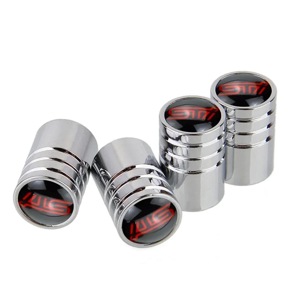 4PCS Alloy Car Tire Valve Caps Dustproof Wheel Air Covers For Subaru XV WRC WRX BRZ FORESTER IMPREZA LEGACY OUTBACK STI TRIBECA