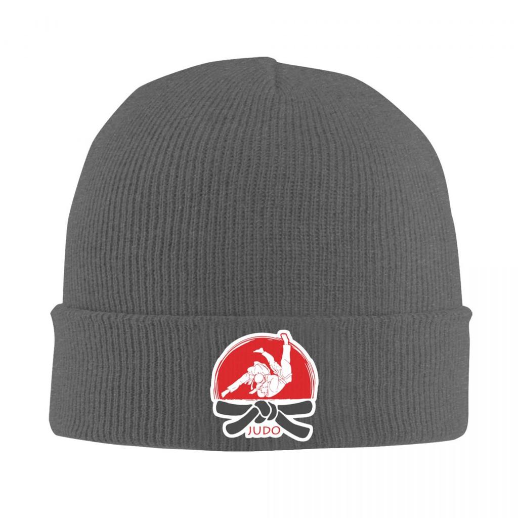 Judo Logo Warm Knitted Cap Fashion Bonnet Hat Autumn Winter Outdoor Beanies Hats for Men Women Adult