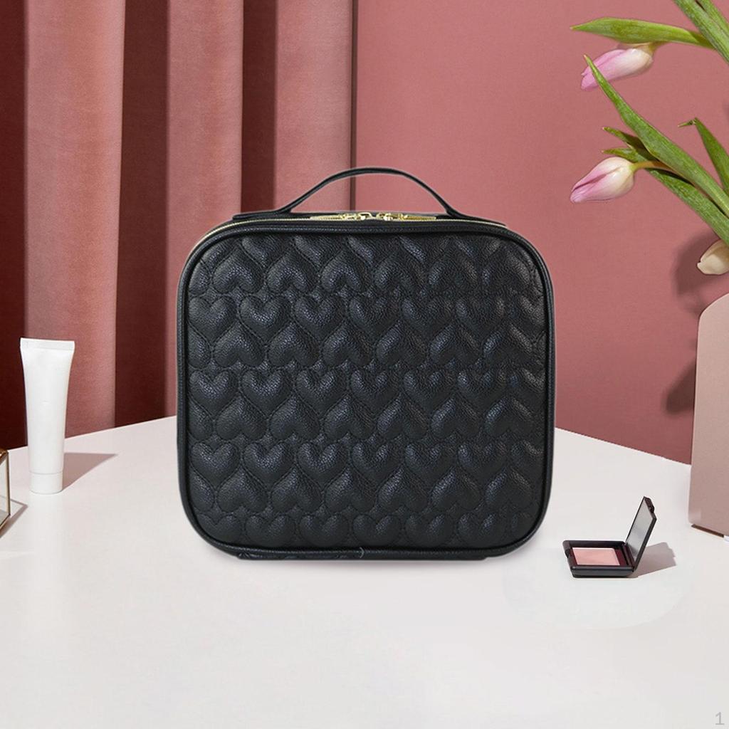 Cosmetic Bag with Handle Makeup Case Organizer Portable for Eyeshadow