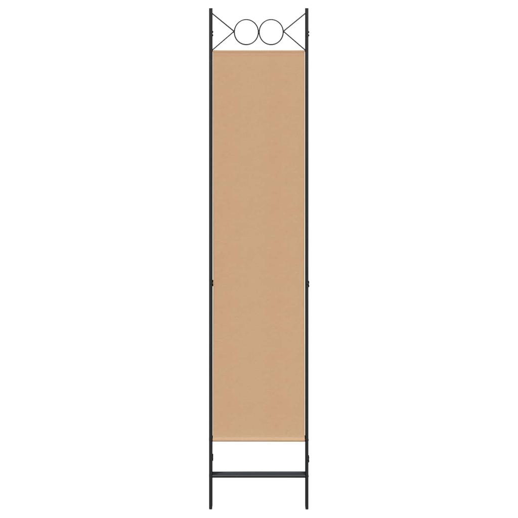 3 Panel Room Divider Beige 120 X 200 Cm Fabric