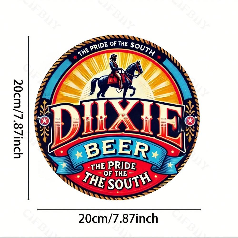 Vintage Dixie Beer Metal Tin Sign Southern Brewery Wall Decor Durable Unique Gift