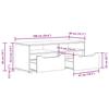 VISNES TV Stand in Concrete Grey 100 x 40 x 38 cm Particleboard